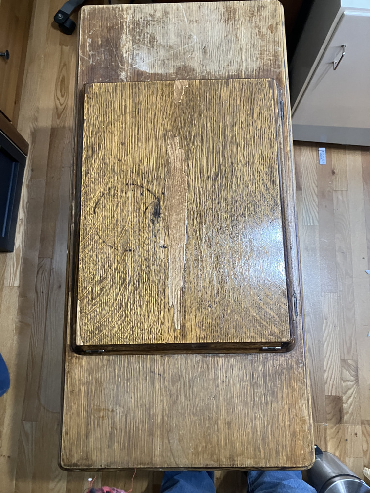 Cabinet top from above
